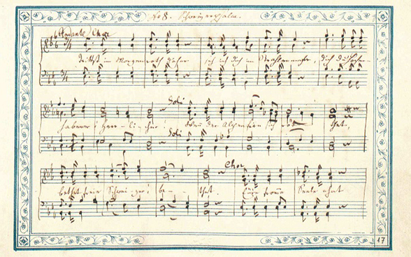 The original manuscript of the Swiss national anthem