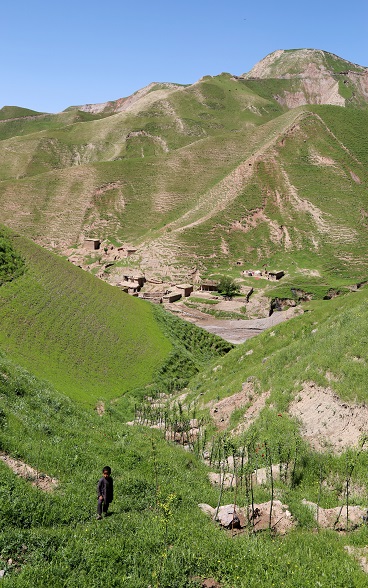 A treated gully in Nahristan watershed area, Bazar-e-Kotal village (top-down and bottom-up view)