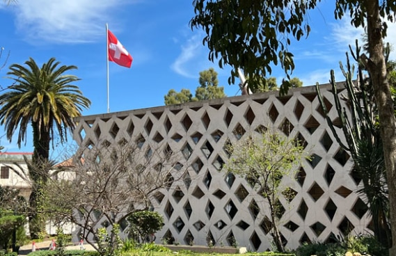Le bâtiment de l'ambassade à Alger