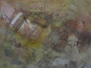 Inge Leonhartsberger, Ohne Titel, Öl und Acryl auf Holzplatte, 50 x 65, 2016