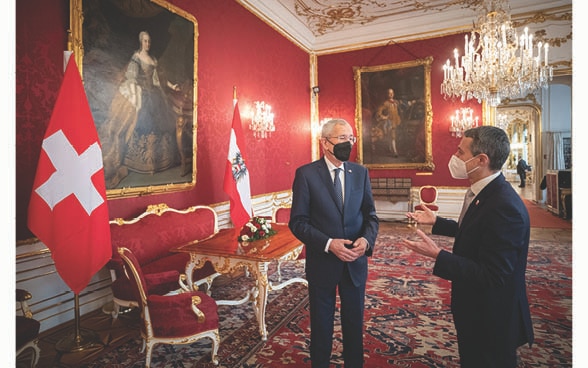 Bundespräsident Alexander Van der Bellen und Bundespräsident Ignazio Cassis