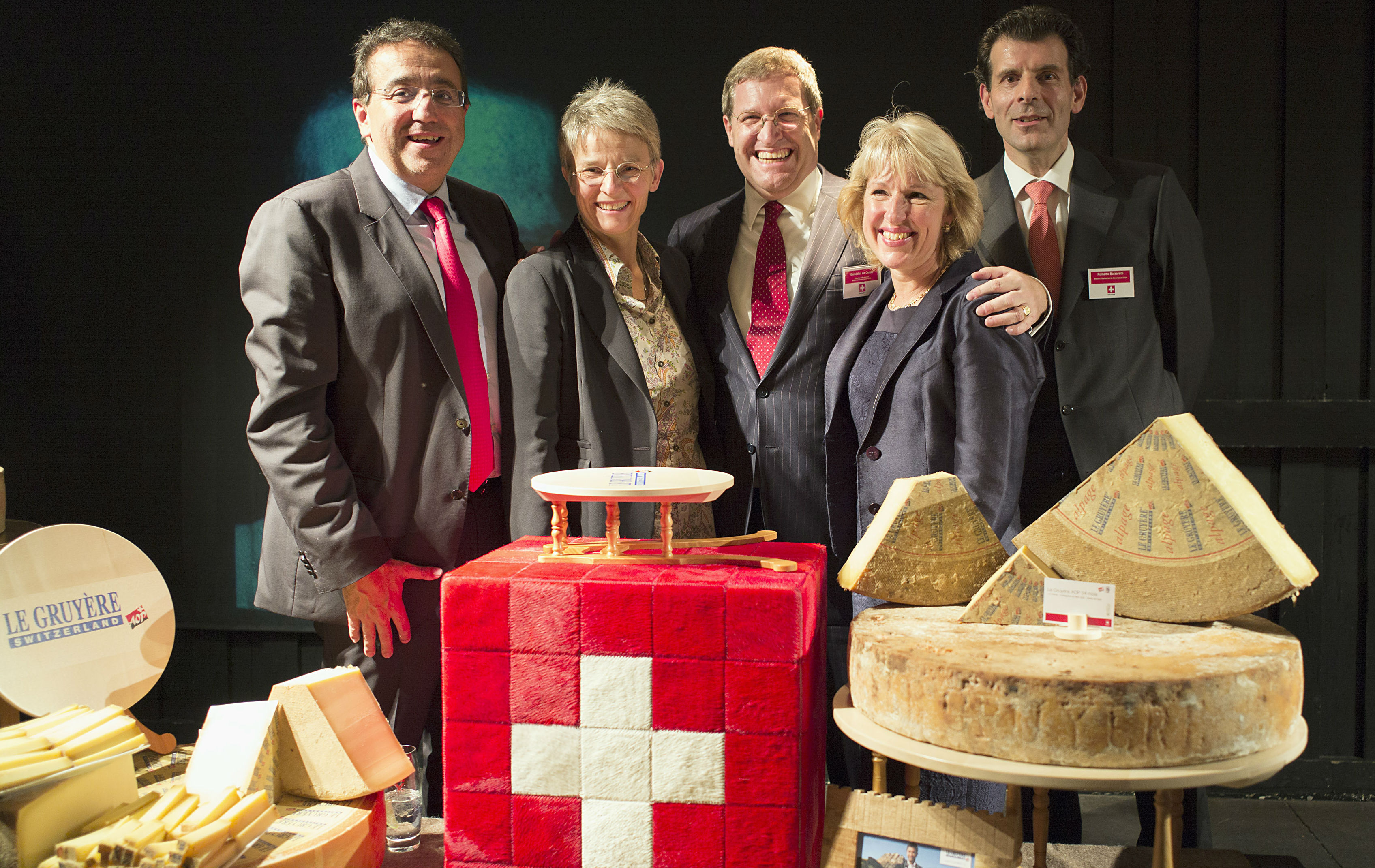 La délégation du Conseil d'Etat vaudois avec l'Ambasssadeur de Suisse en Belgique et l'Ambassadeur de Suisse auprès de l'UE.