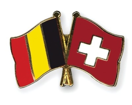 Drapeau belge et suisse