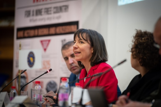 Ambasadorica Andrea Rauber Saxer na obilježavanju Međunarodnog dana borbe protiv mina u Parlamentu BiH