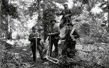 Early Swiss Guides at Glacier House, 1900.