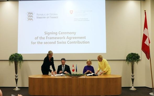 Cerimonia per la firma dell’accordo quadro in Estonia 