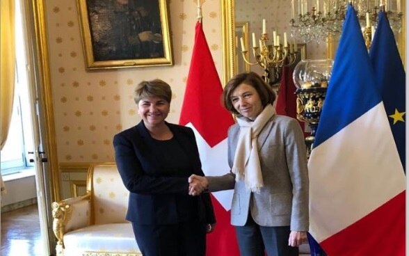 Viola Amherd, Conseillère fédérale et Cheffe du DDPS et Florence Parly, Ministre des Armées