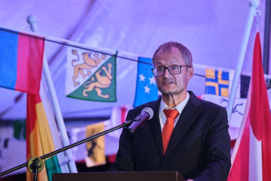 H.E. Philipp Stalder delivering his speech