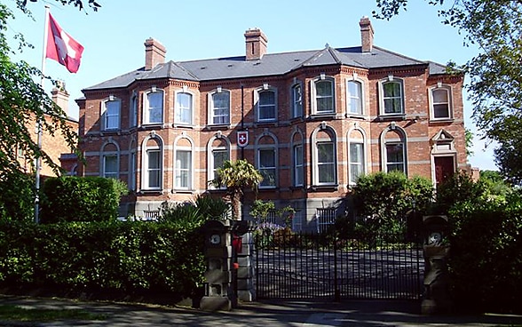 Le bâtiment de l'ambassade à Dublin