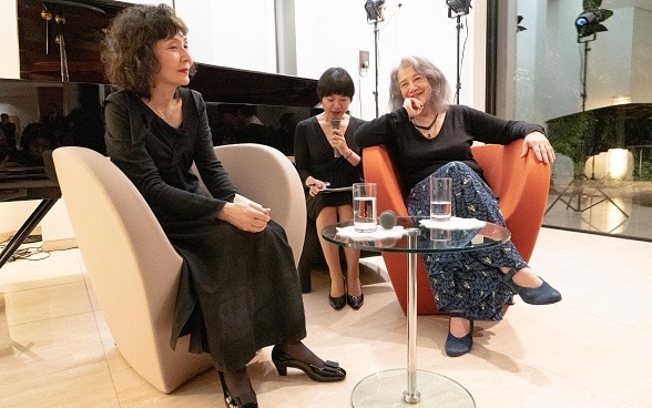 Martha Argerich and Kyoko Ito talk about their Pinocchio Concert project ⒸRikimaru Hotta