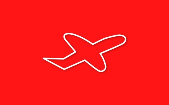 Image of traveling airplane