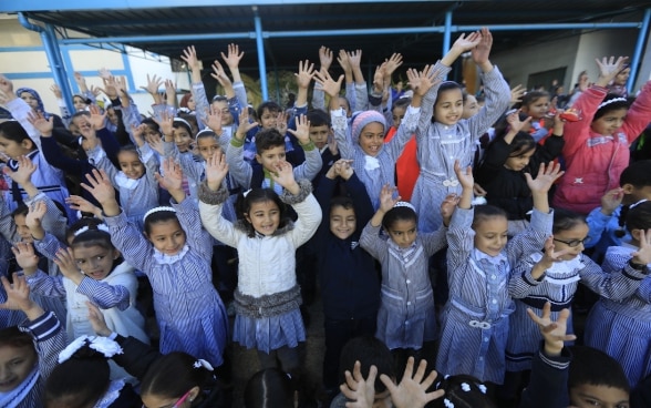 330’000 children in the oPt have access to quality eduction in UNRWA schools. 