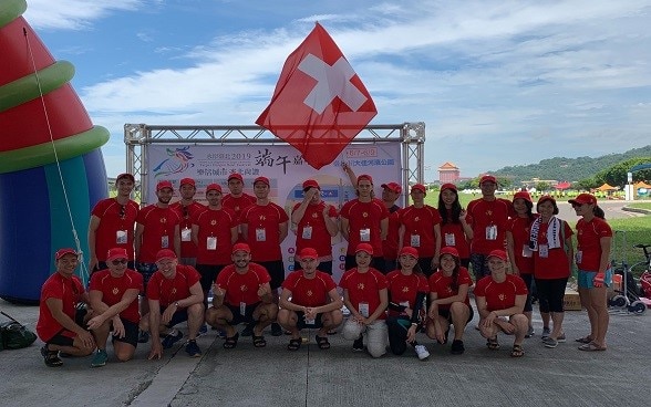 Team Switzerland, participants of the 2019 Taipei International Dragon Boat Championship