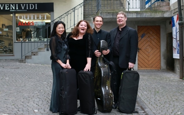 The Vector Quartett (left to right):Reiko Koi, Denitza Kucera, Sebastian Diezig and Bernd Haag 