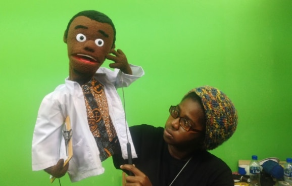‘Ubandani’ puppet show production in progress. The show is one of five projects supported by Switzerland in promoting anti-corruption messages through art. 