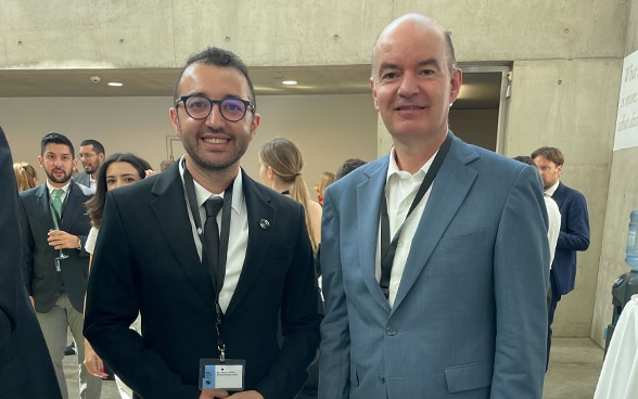 Saber Ben Hassen et l'Ambassadeur de Suisse en Tunisie Josef Renggli
