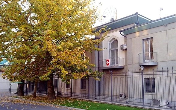 Le bâtiment de l'ambassade à Tachkent