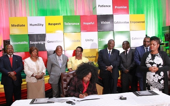 Switzerland welcomes political parties' commitment to prevent electoral violence.