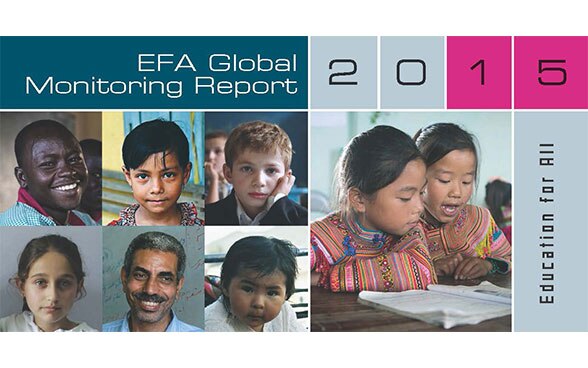 Estratto della copertina del Rapporto mondiale sull’educazione 2015.