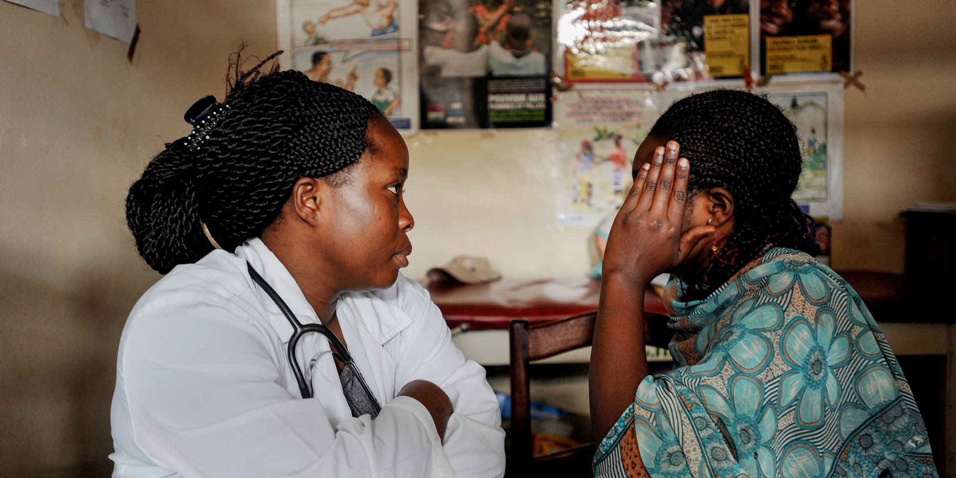 Mental disorders can exacerbate poverty, reduce life expectancy and hinder the development of entire nations. Yet this issue continues to be neglected in international cooperation. The experiences of three very different countries illustrate why this is so and why there is hope nevertheless.  A doctor talking to a rape victim at a hospital in Butembo in the Democratic Republic of the Congo. © Jens Grossmann/laifA doctor talking to a rape victim at a hospital in Butembo in the Democratic Republic of the Congo.