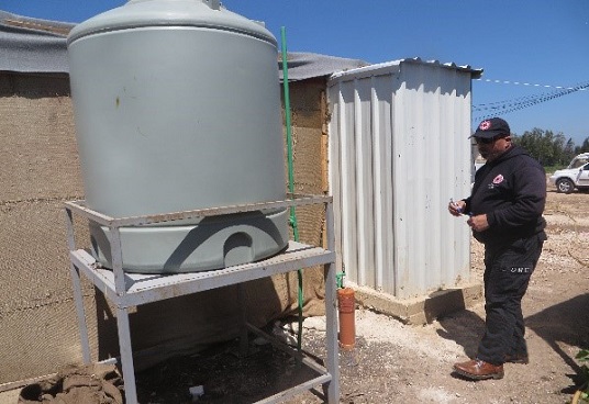 réservoir de 1’000 litres pour l’eau potable 