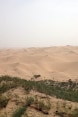 Paysage désertique dans la province septentrionale chinoise de Ningxia.