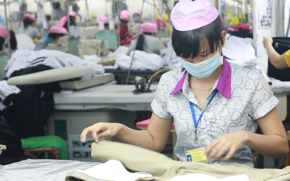 Kleiderfabrik in Vietnam, die vom Projekt «Better Work» unterstützt wird.