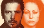 The faces of a man and a woman next to each other.