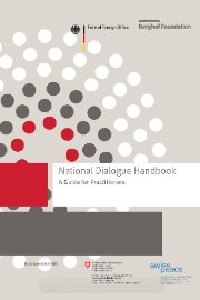 La couverture du National Dialogue Handbook.