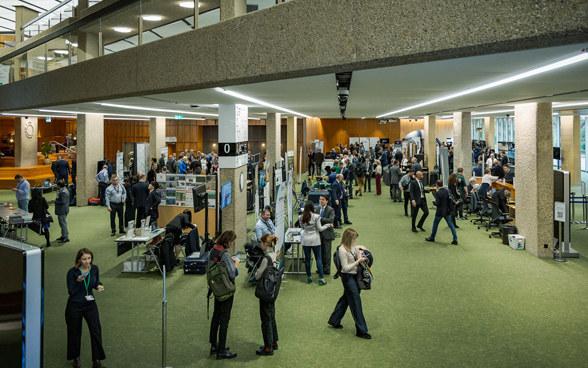 Conference participants learn about new technologies related to demining.