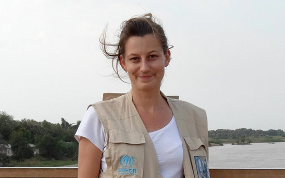 Dominique Reinecke, member of the Swiss Humanitarian Aid Unit (SHA)