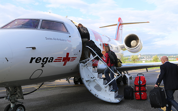 Un aereo della Guardia aerea svizzera di soccorso (Rega).