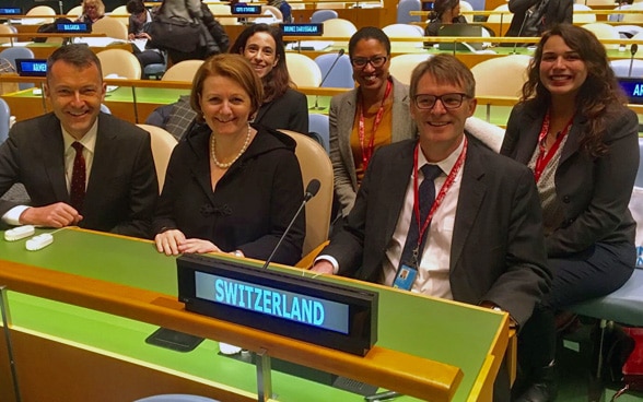 L’ambassadeur Benno Bättig, la délégation suisse à la 61e session de la Commission de la condition de la femme