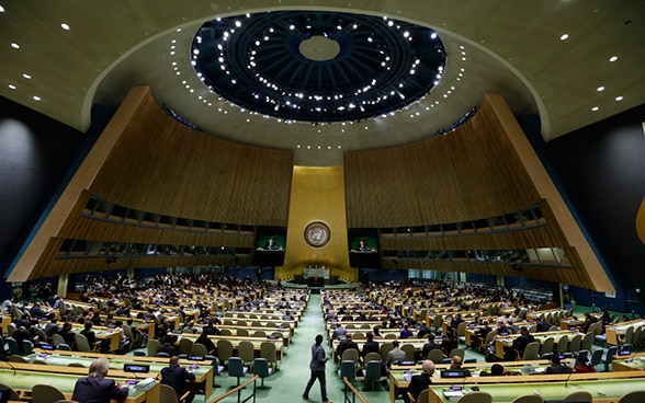 Innenaufnahme der 72. UNO- Generalversammlung in New York