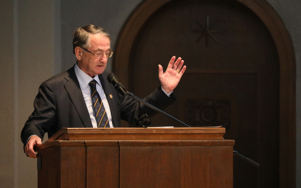 Discours du professeur Ivan Lefkovits, survivant de l'Holocauste, à l’occasion de la Journée internationale dédiée la mémoire des victimes de l'Holocauste.