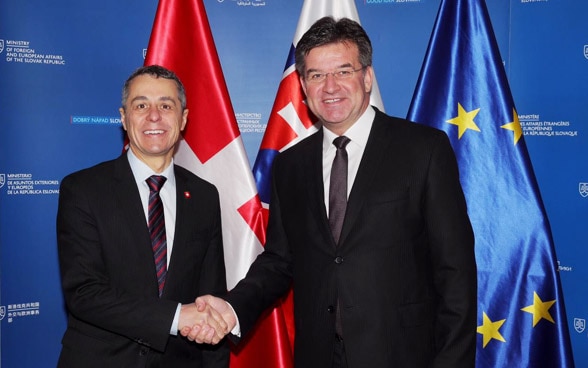 Rencontre entre le chef du DFAE Ignazio Cassis et le ministre des affaires étrangères slovaque Miroslav Lajčák