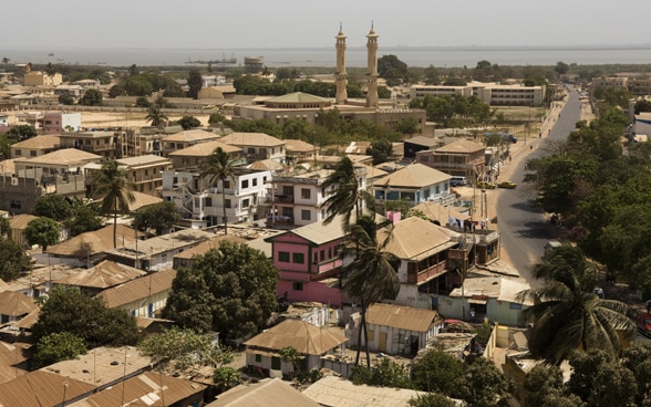 Blick auf die gambische Hauptstadt Banjul