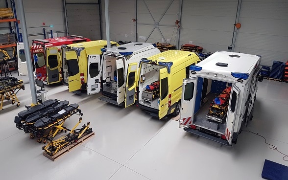 Switzerland delivered five second-hand ambulances to local NGOs in Ukraine.