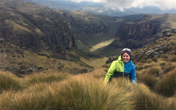 Séverine Weber auf dem Mount Kenya im Jahr 2019.