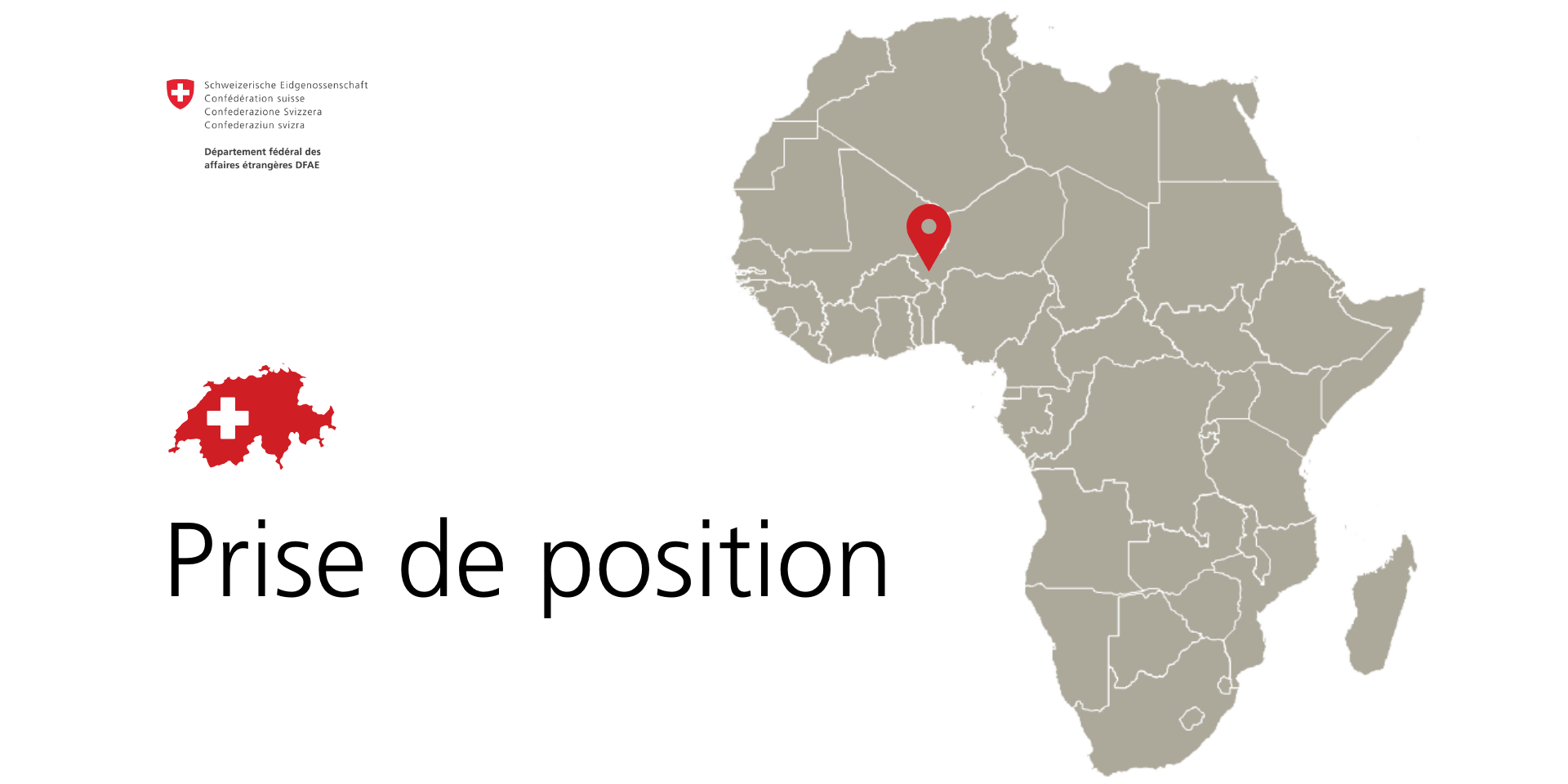 Graphique illustrant l’Afrique avec une épingle sur le Niger.