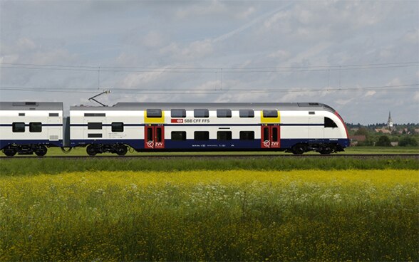 Foto di un treno svizzero