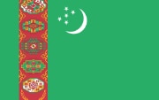 Flagge Turkmenistan