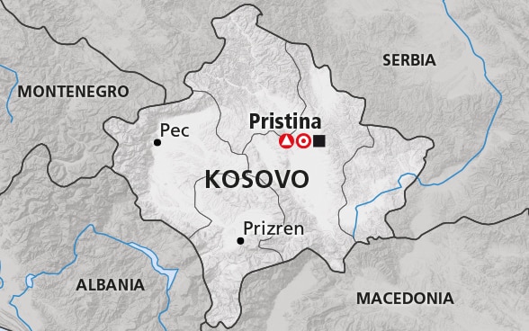 Mapa de Kosovo
