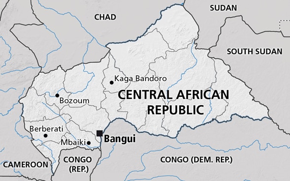 Map of the Central African Republic