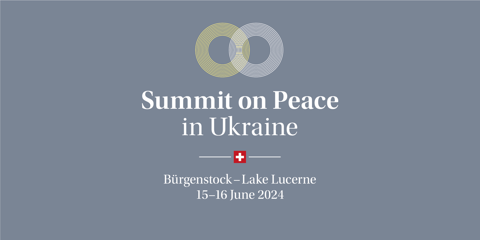 The logo of the Summit on Peace in Ukraine, Bürgenstock - Lake Lucerne, 15-16 June 2024.
