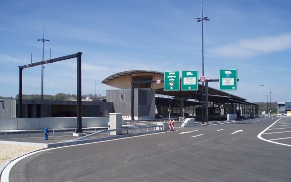 A border crossing in Switzerland.