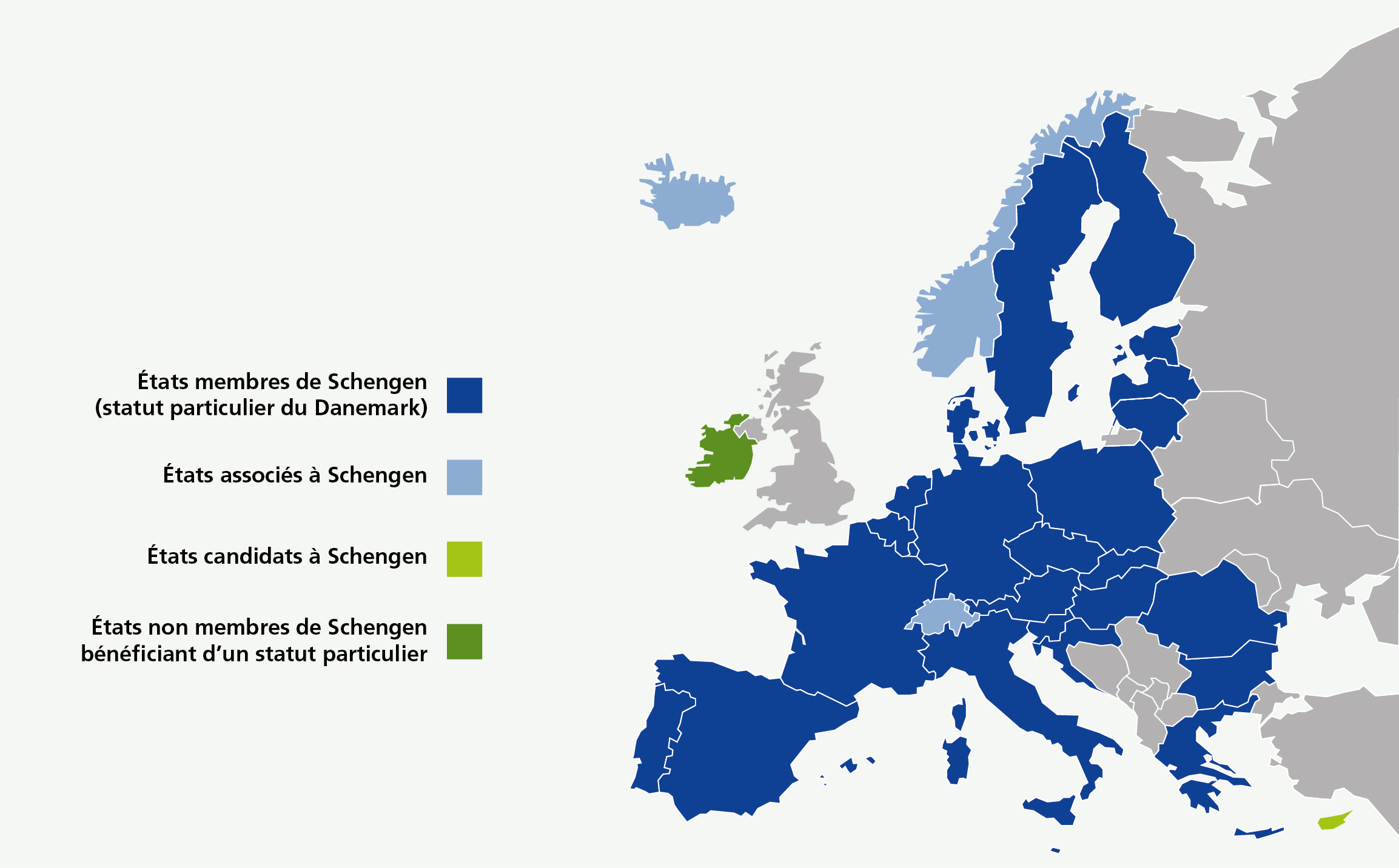 Carte de l’espace Schengen