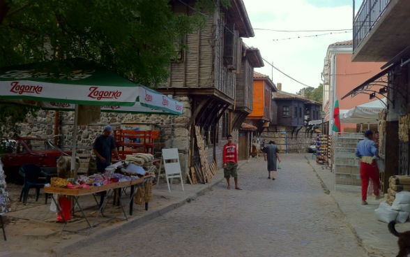 Persone nella città  di Sozopol, Bulgaria