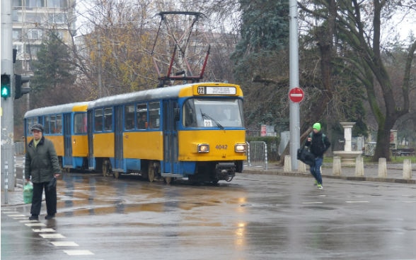 Old tram in the Bulgarian capital Sofia